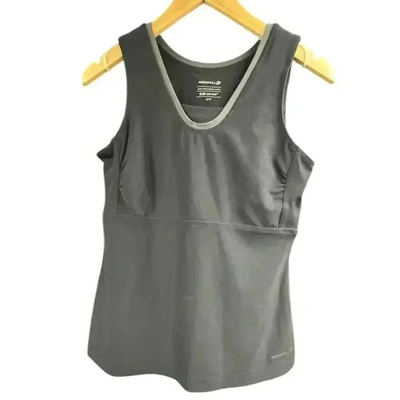 Merrell Charcoal Cayley Opti-Wick Athetic Tank Top Size Small Petite NWOT - Picture 1 of 9